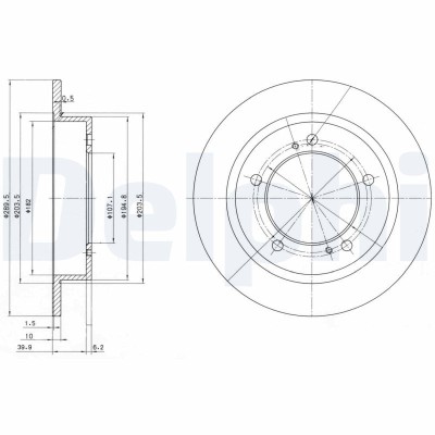DELPHI BG2584 Disc frana foto