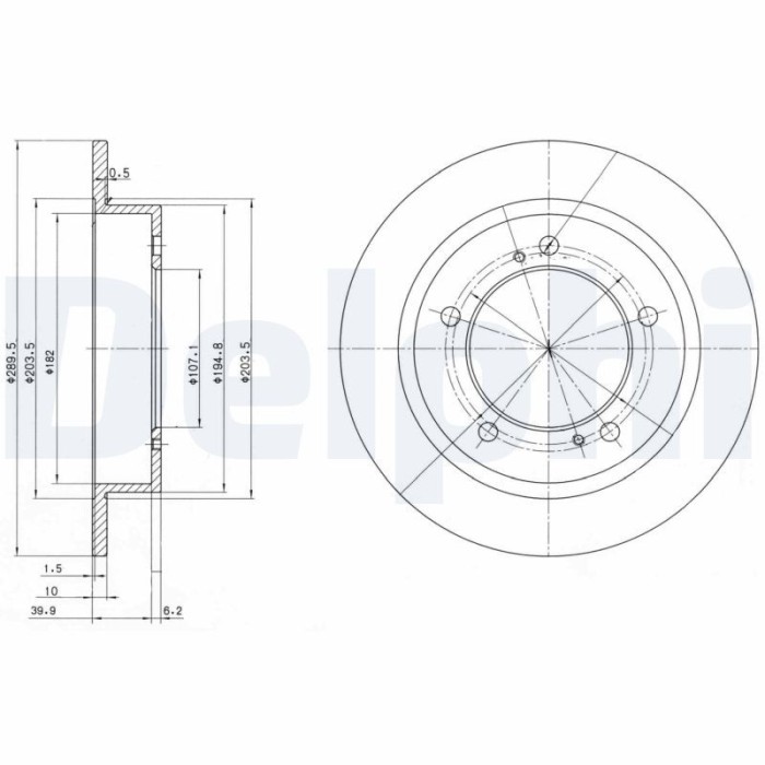 DELPHI BG2584 Disc frana