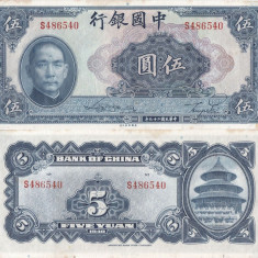 1940 , 5 yuan ( P-84 ) - China - stare aUNC