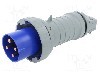 Conector alimentare AC, IEC 60309, IP69K, 63A, 0,25kV, 250V AC, 4 pini, AMPHENOL - 2CMA166790R1000