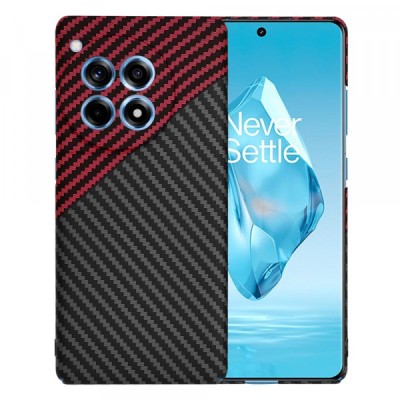 Husa pentru OnePlus 12R, Techsuit, Carbonite FiberShell Vortex, Rosie foto