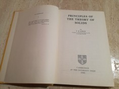 Principles of the Theory of Solids ? J M Ziman foto