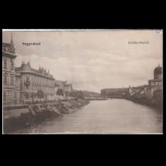 Carte poștală veche Oradea &ndash; K&ouml;r&ouml;s R&eacute;szlet (Crisul Vedere) &ndash; 1913