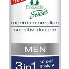 Gel Frosch ECO Senses, gel de duș, pentru bărbați, 3 în 1, 300 ml