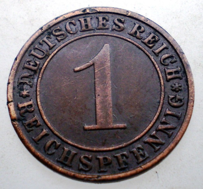 B.324 GERMANIA WEIMAR 1 REICHSPFENNIG 1936 A