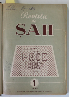 REVISTA DE SAH , ORGAN AL FEDERATIEI ROMANE DE SAH , COLEGAT DE 24 NUMERE SUCCESIVE , IANUARIE 1957- DECEMBRIE 1958 foto