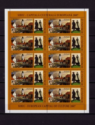 RO 2007 LP 1769 a &amp;quot;Sibiu-Capitala cult. Eu.2007&amp;quot;-DOAR minicoala de 50 bani ! MNH foto