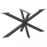 vidaXL Picior masă de sufragerie, formă de păianjen, antracit, 150x78x(72-73) cm, oțel 4013118
