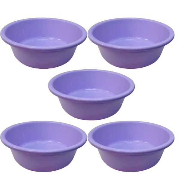 5 x Lighean rotund din plastic 12L