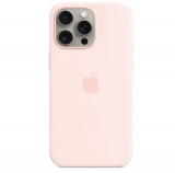 Husa din silicon pentru Apple iPhone 15 Pro Max cu MagSafe, roz deschis, , , , , - RESIGILAT