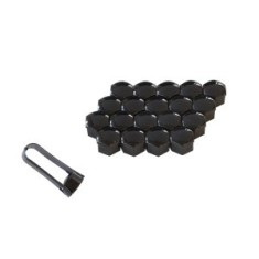 Set 20 Capace Prezoane 21 mm + Clește de Montare &ndash; Negru
