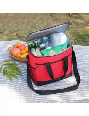 Geanta Termoizolanta pentru Picnic sau Plaja capacitate 16l Rosie foto