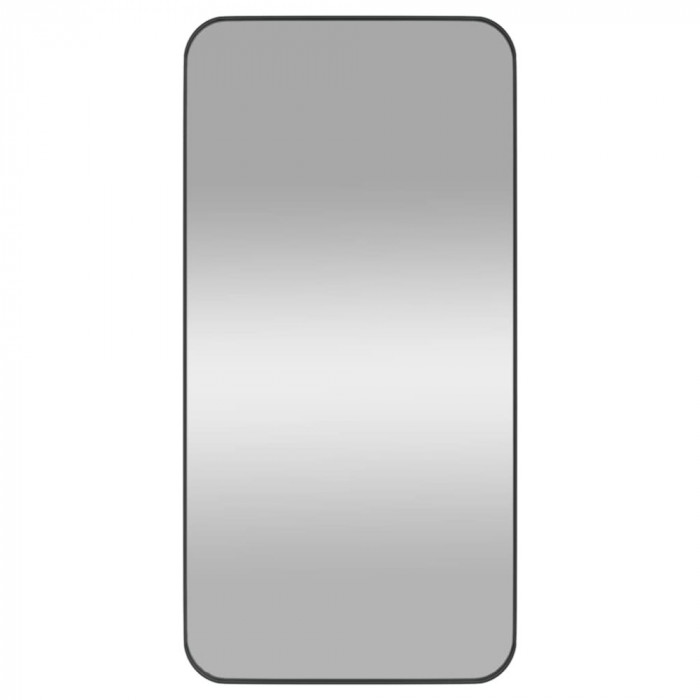 Oglindă de perete, negru, 40x80 cm, dreptunghiulară