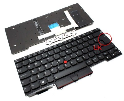 Tastatura Lenovo ThinkPad E14 GEN 1 2020 iluminata layout UK fara rama enter mare foto