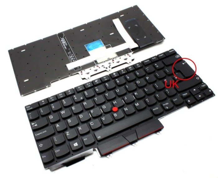 Tastatura Lenovo ThinkPad E14 GEN 1 2020 iluminata layout UK fara rama enter mare