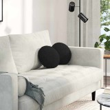 vidaXL Perne de Șezut 2 pcs Negru &Oslash;30 x 13 cm țesătură 42014085