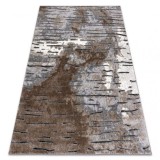 Covor modern COZY 8876 Rio - structural două niveluri de l&acirc;nă maro, 80x150 cm