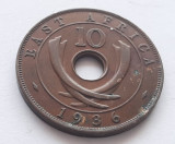 194. Moneda Africa de Est 10 cents 1936 (tiraj 500.000 buc)