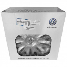 Set 4 Buc Capace Roti Oe Volkswagen Golf 6 2008-2013 15&quot; 5K0071455