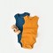 Set 2 body-uri fara maneci bebe unisex din bumbac organic si modal - Bleumarin/Sofran, BabyCosy (Marime: 3-6 Luni)