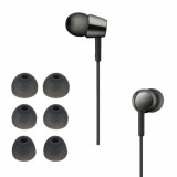 Set 6 Eartip kwmobile pentru Sony WI-C300 /MDR-XB55AP/MDR-EX155AP, Silicon, Gri, 61009.22