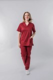 Bluză medicală Clio unisex XXL 205 - Burgundy