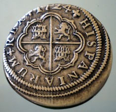 G.015 SPANIA LUDOVIC LUIS I 2 REALES 1724 SJ XF ARGINT 5,6g