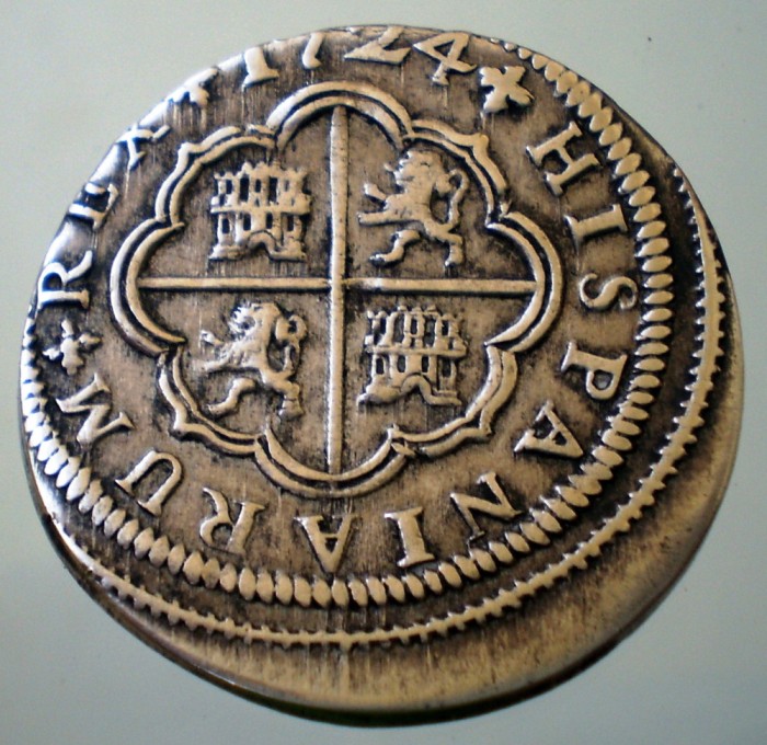G.015 SPANIA LUDOVIC LUIS I 2 REALES 1724 SJ XF ARGINT 5,6g