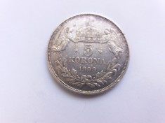 Ungaria 5 korona 1909-Stare f buna foto