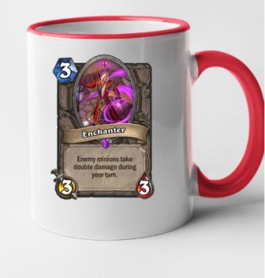 Cana maner rosu personalizata HearthStone - Enchanter, INOVATIX&amp;reg;. 330ml foto