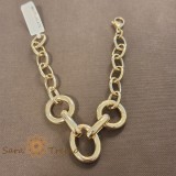 Bratara Victoria , placata aur 14K cu zale masive, reglabila 21 cm