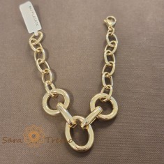 Bratara Victoria , placata aur 14K cu zale masive, reglabila 21 cm