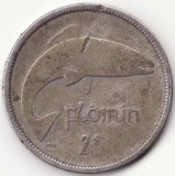 Moneda Irlanda - 1 Floirin / 2 Scilling 1928 - Argint