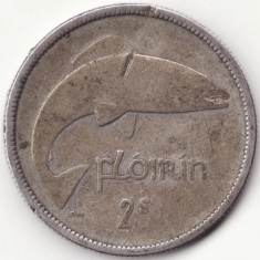 Moneda Irlanda - 1 Floirin / 2 Scilling 1928 - Argint