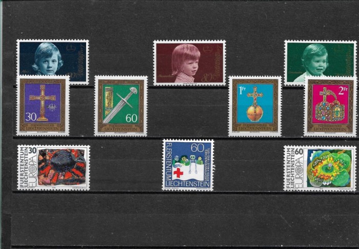 C5077 - Liechtenstein lot timbre serii complete,nestampilate MNH