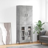 vidaXL Dulap &icirc;nalt, gri beton, 69,5x34x180, lemn compozit