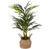 Planta artificiala Atmosphera Palmier cu ghiveci natural, 80 cm, verde