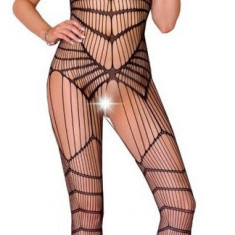 Bodystocking Sexy Crotchless Negru OS