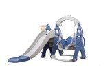 Cumpara ieftin Tobogan MyKids cu leagan, cos de baschet Castel L-AFE03 Blue GreatGoods Plaything