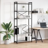 vidaXL Bibliotecă sonoma gri 80 x 30 x 188 cm Lemn compozit