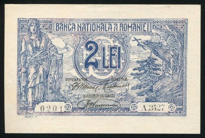 q613 ROMANIA 2 LEI 1920 UNC NECIRCULATA foto