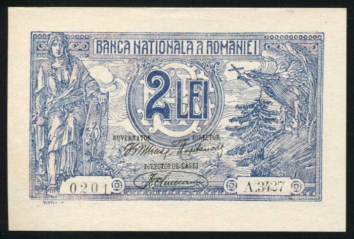 q613 ROMANIA 2 LEI 1920 UNC NECIRCULATA