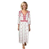 Rochie dama S25 alb/rosu , marimea 3XL