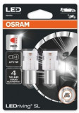 Set 2 Buc Led Osram P21W 12V 1,9W BA15S 6000K Rosu LEDriving SL 7506DRP-02B, OSRAM&reg;