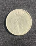 Moneda 1 franc 1967 Belgia, Europa