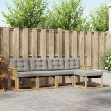 vidaXL Set de canapele de exterior cu pernă 5 pcs Alb și gri deschis 3389377