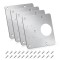 Set 4 hinged cabinet repair plate, JENUOS&reg;, inox, 90 x 90 mm, Argintiu