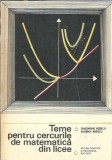 Teme pentru cercurile de matematica din licee - Gheorghe Rizescu
