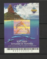 BRAZILIA 2003 FAUNA MARINA DELFINI HOLOGRAMA foto