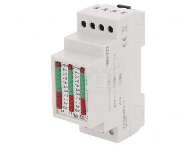 Indicator de Tensiune 3x250VAC IP20 pentru Șină DIN